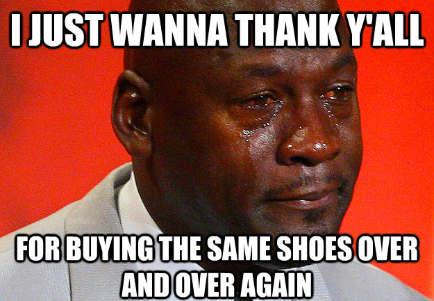 Best Michael Jordan Crying Sneaker Memes: Buying the Same Shoes