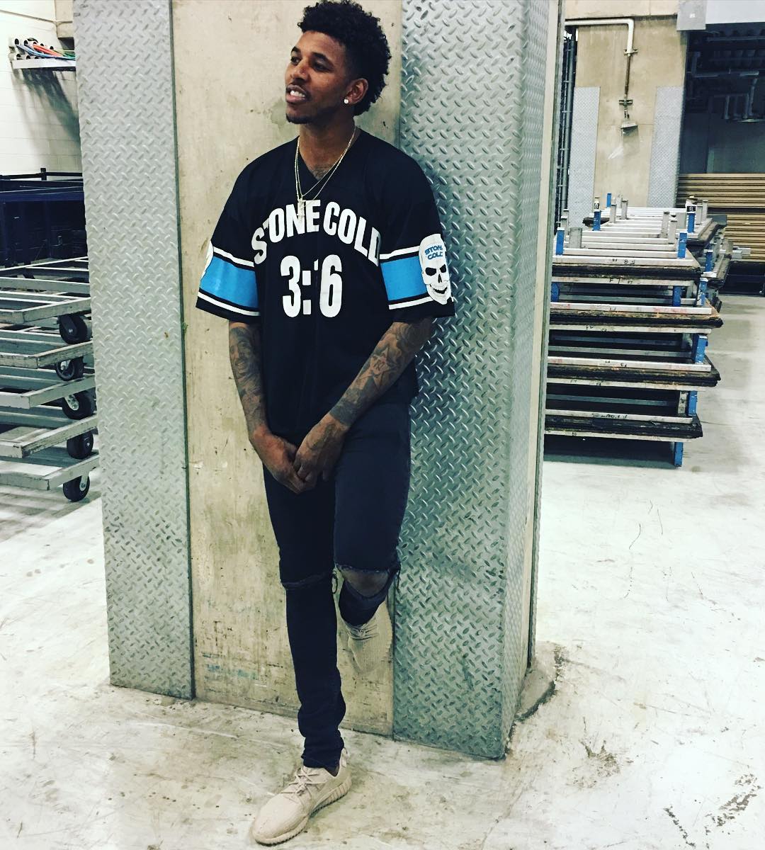 NIck Young Wearing the &#x27;Oxford Tan&#x27; adidas Yeezy 350 Boost