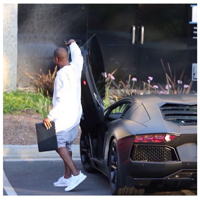 Kanye West wearing adidas Ultra Boost White