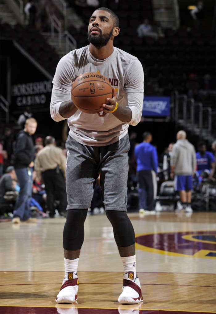 Kyrie Irving wearing a &#x27;Cavs&#x27; Nike Kyrie 2 PE (1)