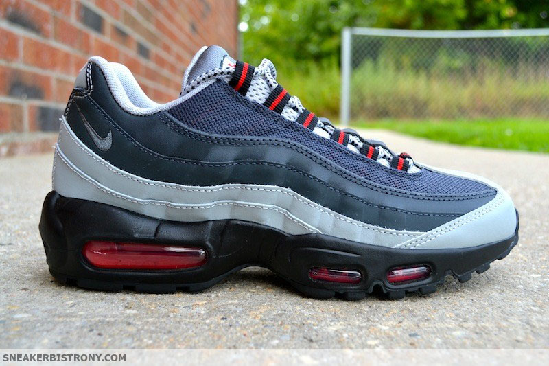 Nike Air Max 95 Silver/Anthracite-University Red (3)