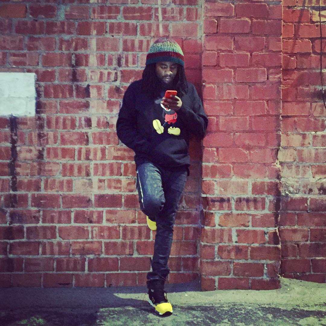 Wale wearing the &#x27;Global Spin&#x27; New Balance 998