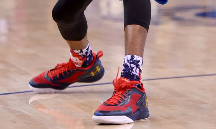 Will Barton wearing a &#x27;Veteran&#x27;s Day&#x27; Under Armour ClutchFit Drive 2 Low