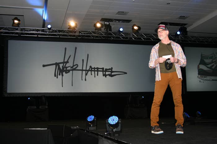 Tinker Hatfield wearing the &#x27;N7&#x27; Nike Air Force 1