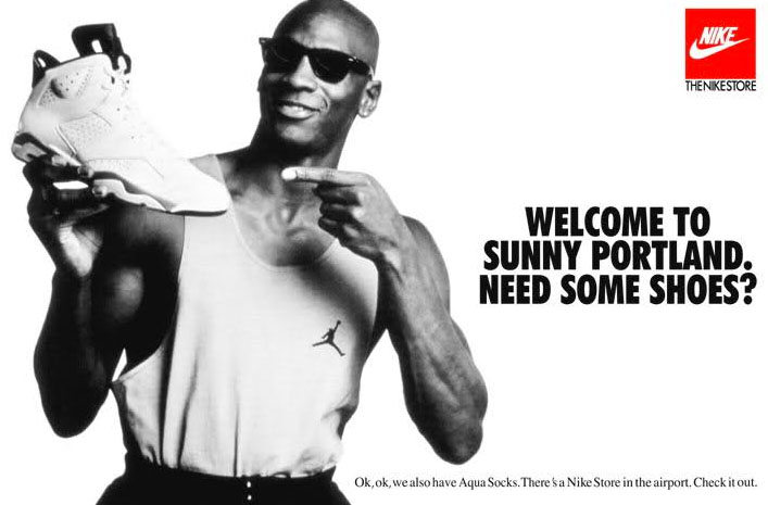 Michael Jordan &#x27;Welcome to Sunny Portland&#x27; Nike Air Jordan Poster (1991)