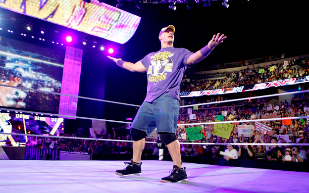 John Cena wearing the Jordan Flight 9