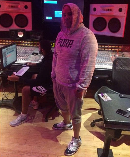 Fat Joe wearing the &#x27;Georgetown&#x27; Air Jordan 11 Low