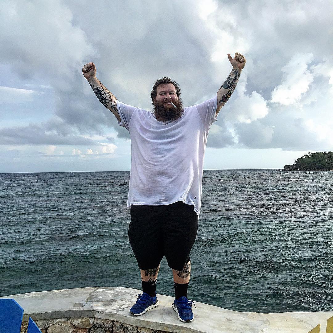 Action Bronson wearing the &#x27;Royal&#x27; adidas Ultra Boost