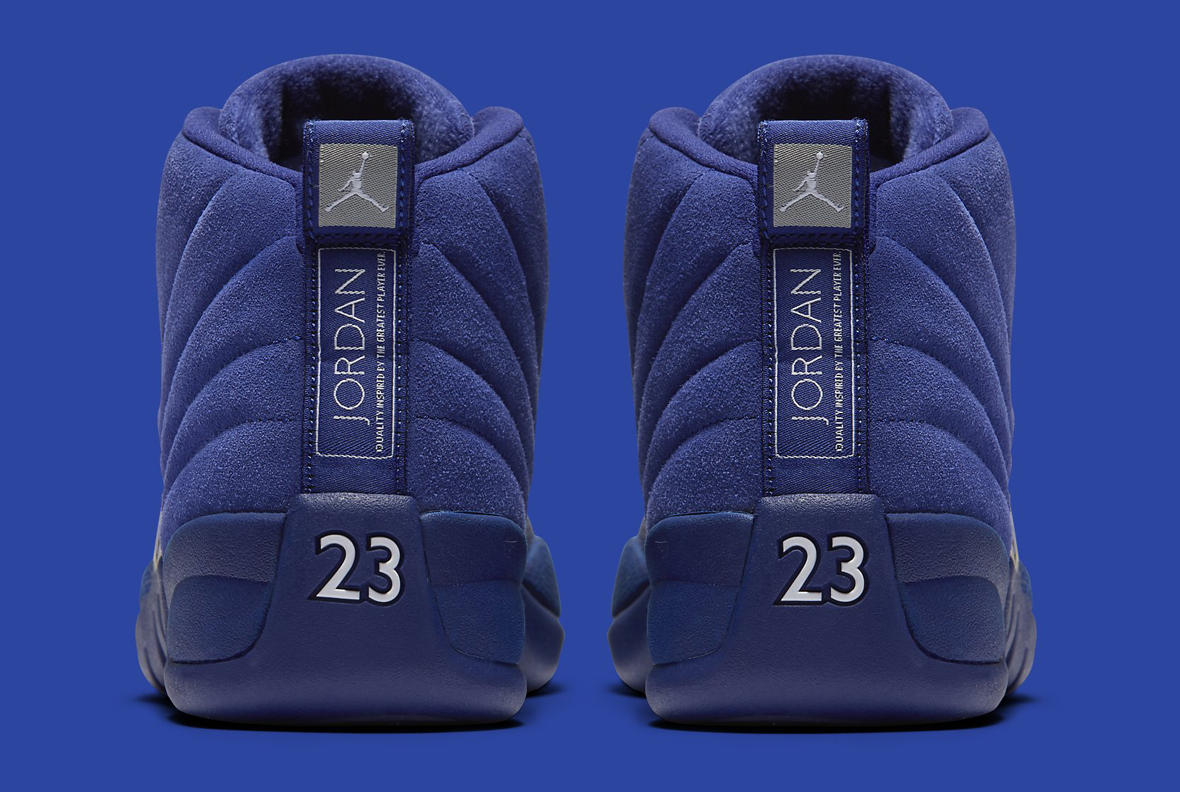 Blue Jordan 12 Heel