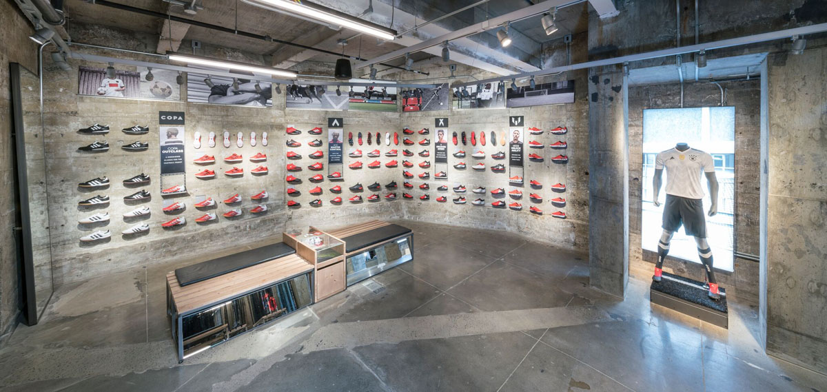 Adidas opens its flagship store in New York and we're there.