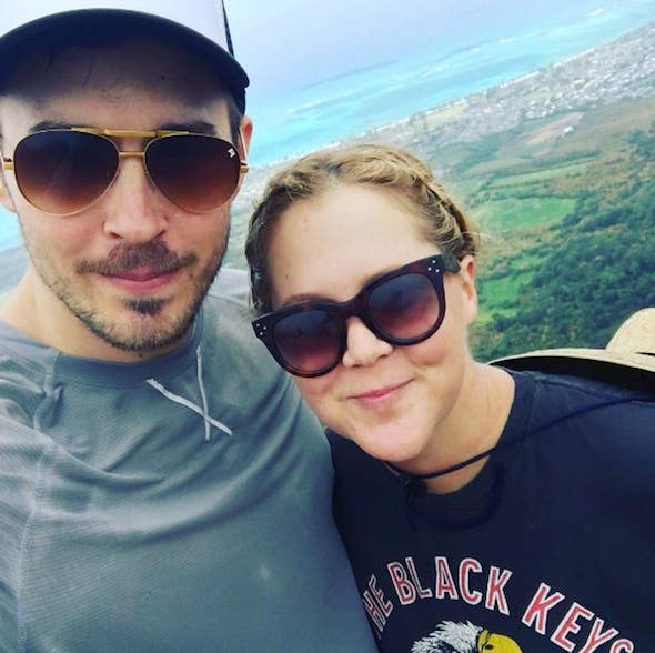 Amy Schumer and boyfriend Ben Hanisch on vacation.