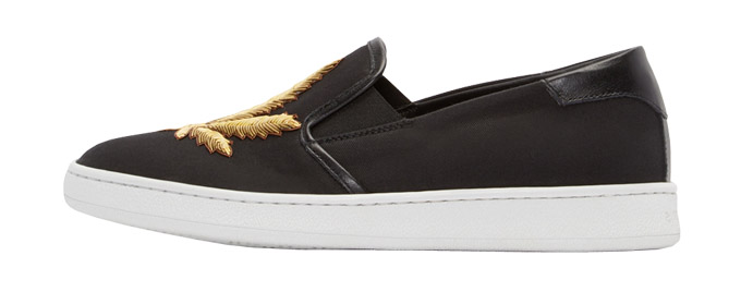 Palm Angels Slip Ons &#x27;Black Leaf&#x27;