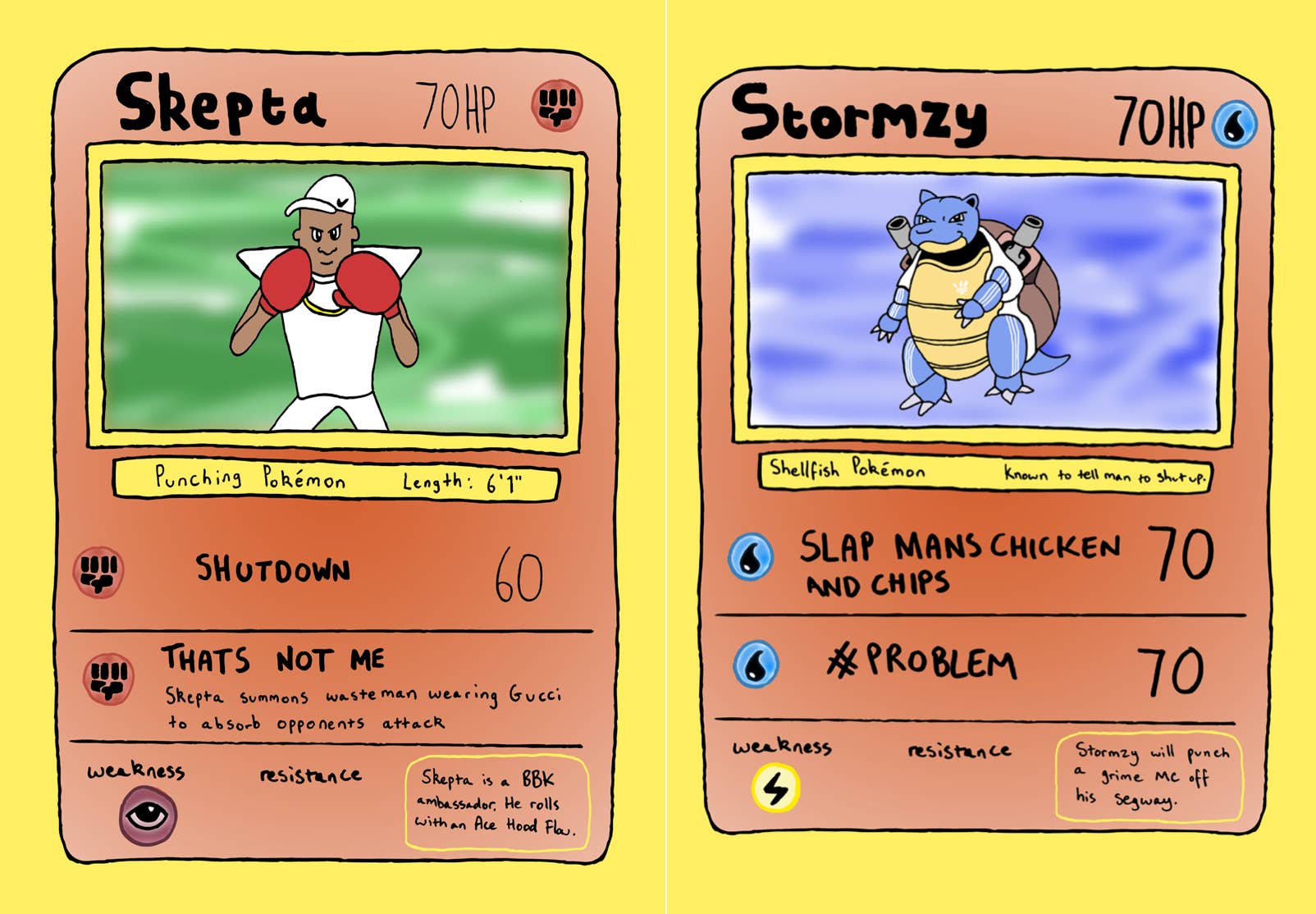 Skepta and Stormzy Pokemon Cards
