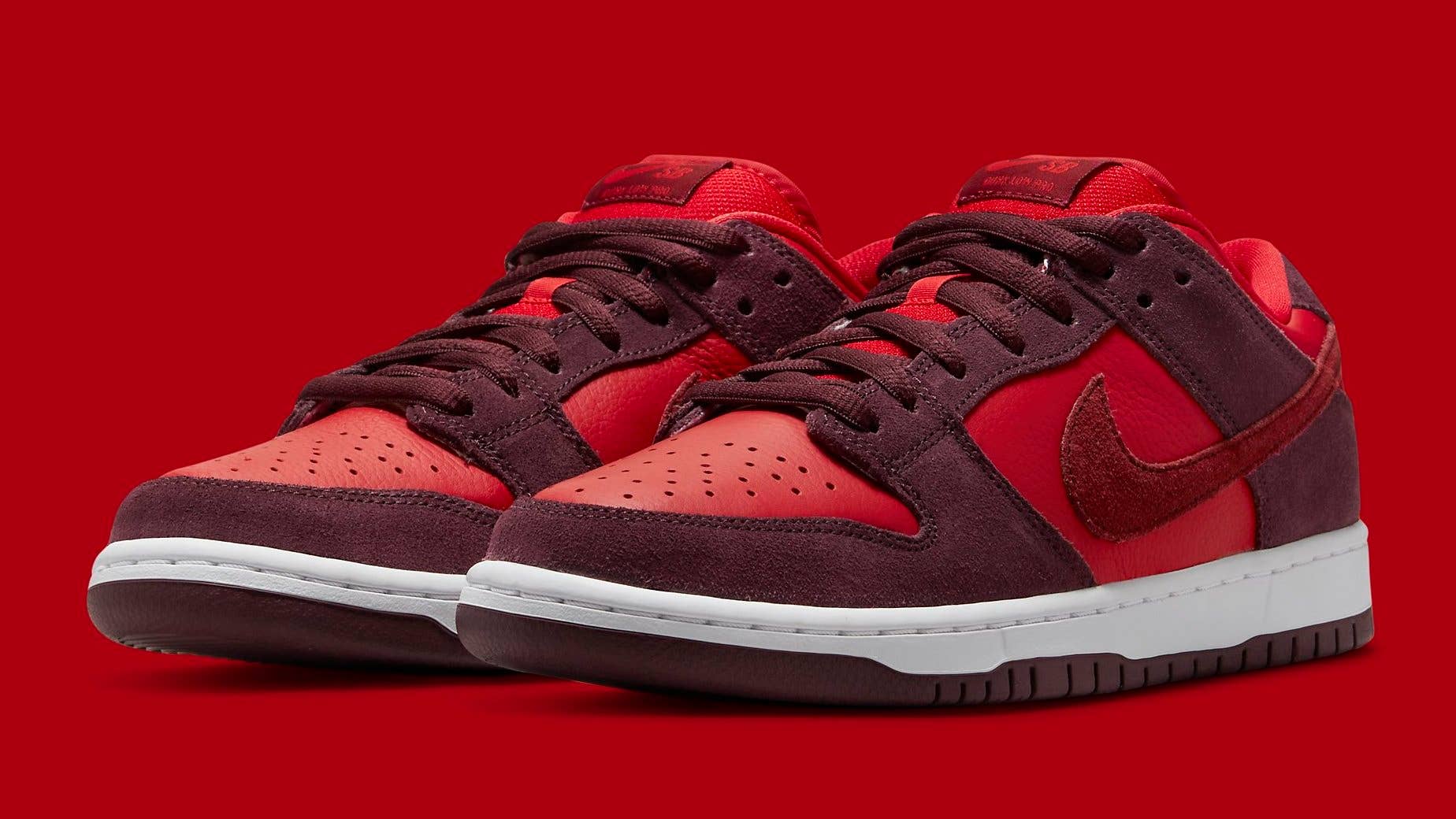 Nike SB Dunk Low Cherry Release Date DM0807-600 Pair