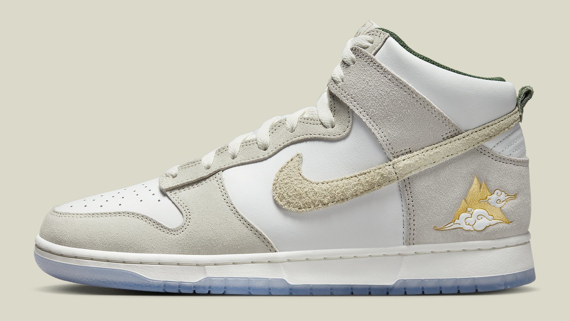 Nike Dunk High Gold Mountain Release Date FD0776-100 Profile