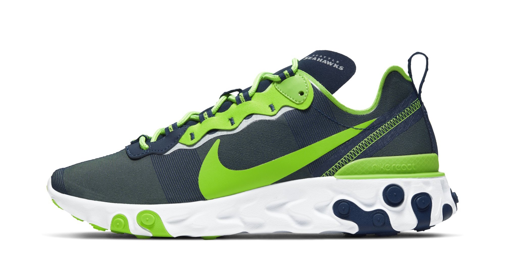 Nike React Element 55 &#x27;Seattle Seahawks&#x27; CK4802 400