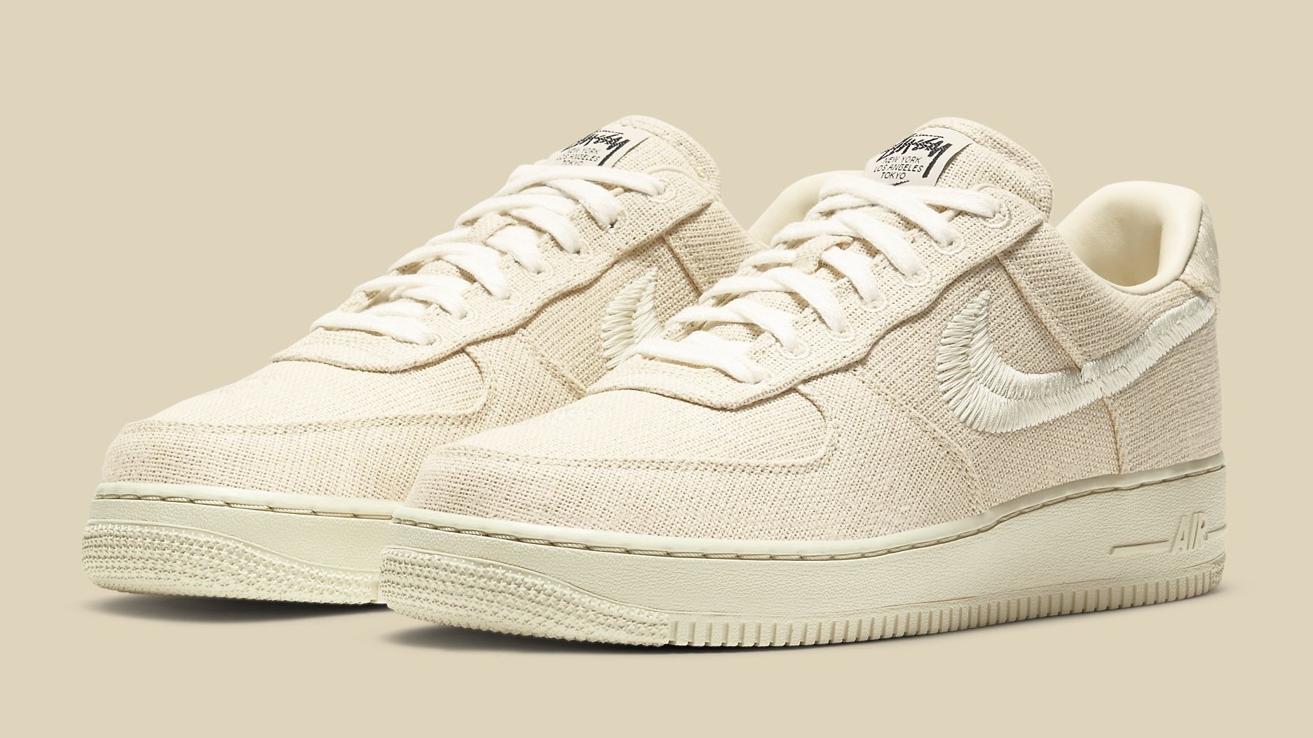 STUSSY NIKE AIR FORCE 1 LOW FOSSIL STONE