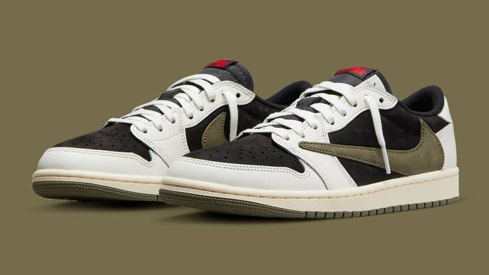 Travis Scott x Air Jordan 1 Low Women&#x27;s &#x27;Olive&#x27; DZ4137 106 Pair