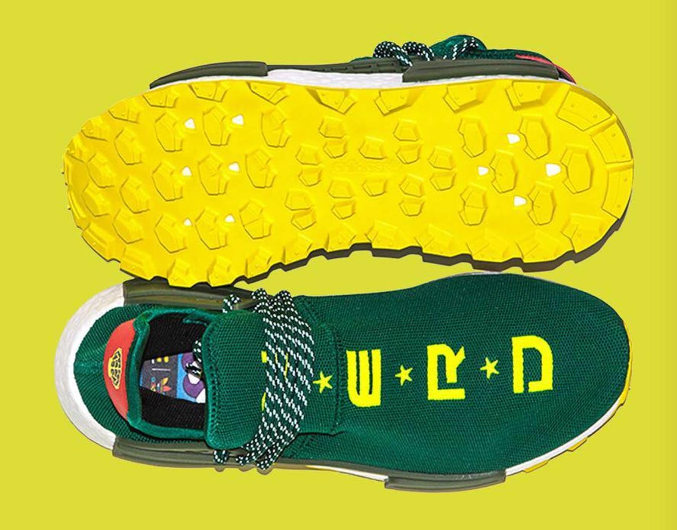 Adidas X Pharrell Williams Hu NMD N.E.R.D Sneakers - GREEN