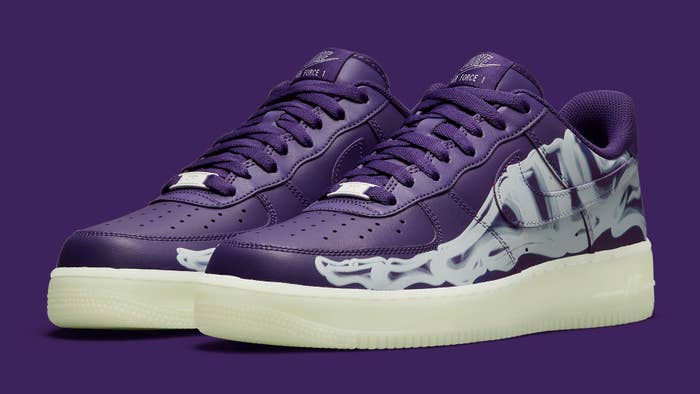 Nike Air Force 1 Low &#x27;Purple Skeleton&#x27; CU8067-500 Pair