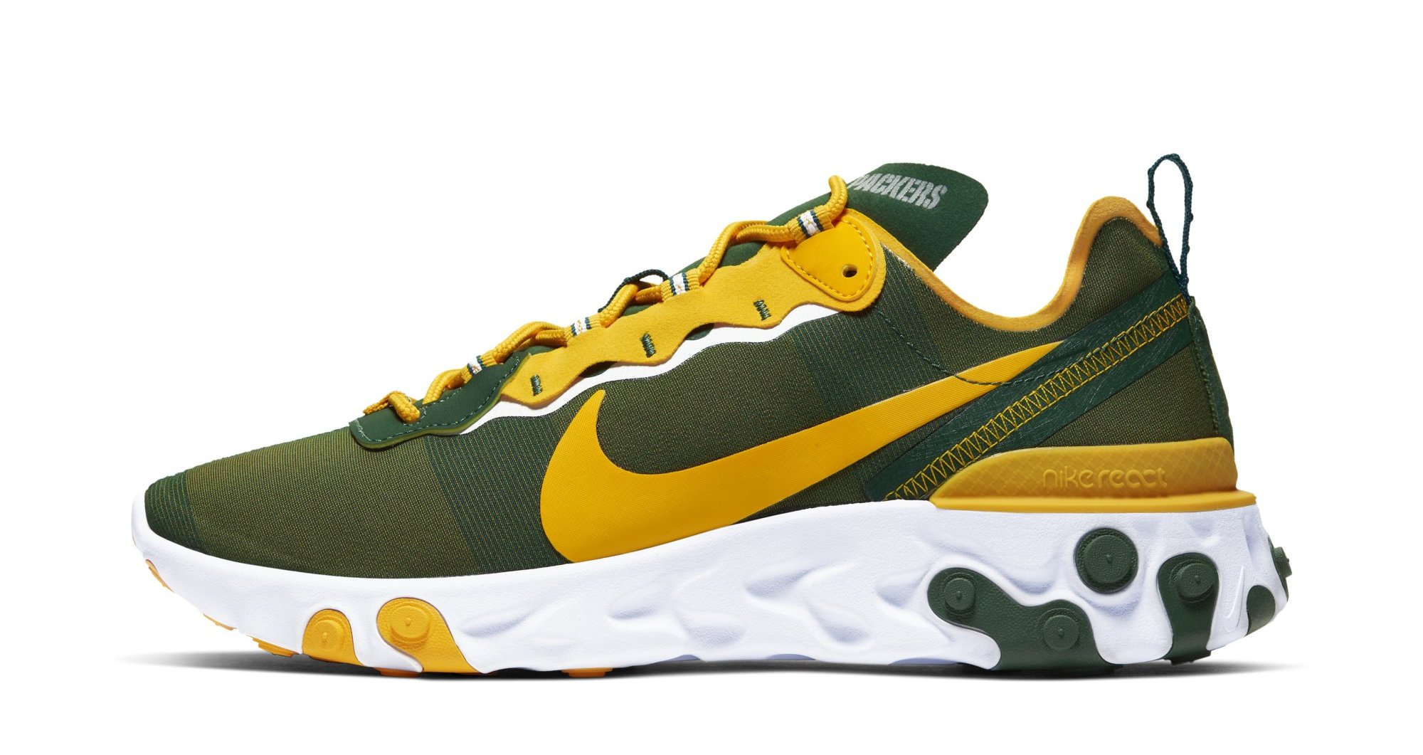 Nike React Element 55 &#x27;Green Bay Packers&#x27; CK4882 300