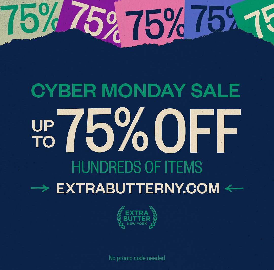 Extra Butter Cyber Monday 2020 Sale