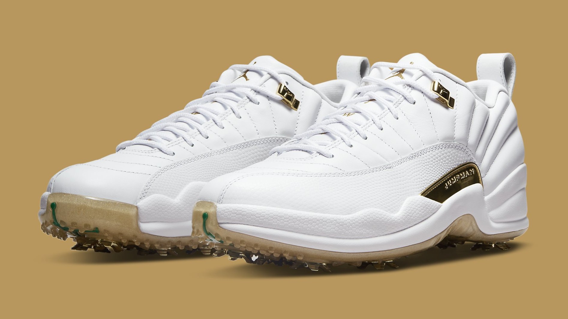 Air jordan 12 outlet gold and white