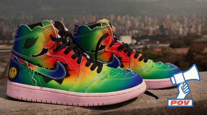 J Balvin x Air Jordan 1 High DC3481 900 Pair