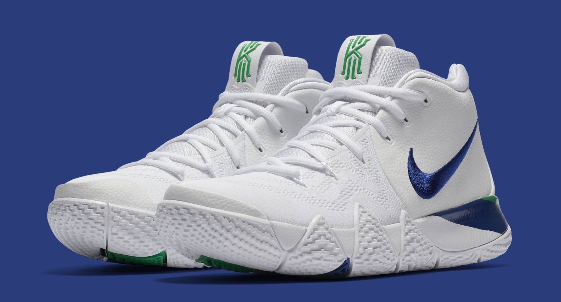 all white kyrie 4s