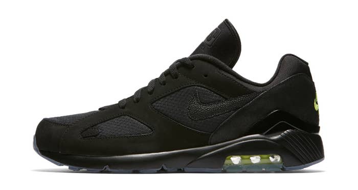 Nike Air Max 180 &#x27;Black/Black Volt&#x27; (Lateral)