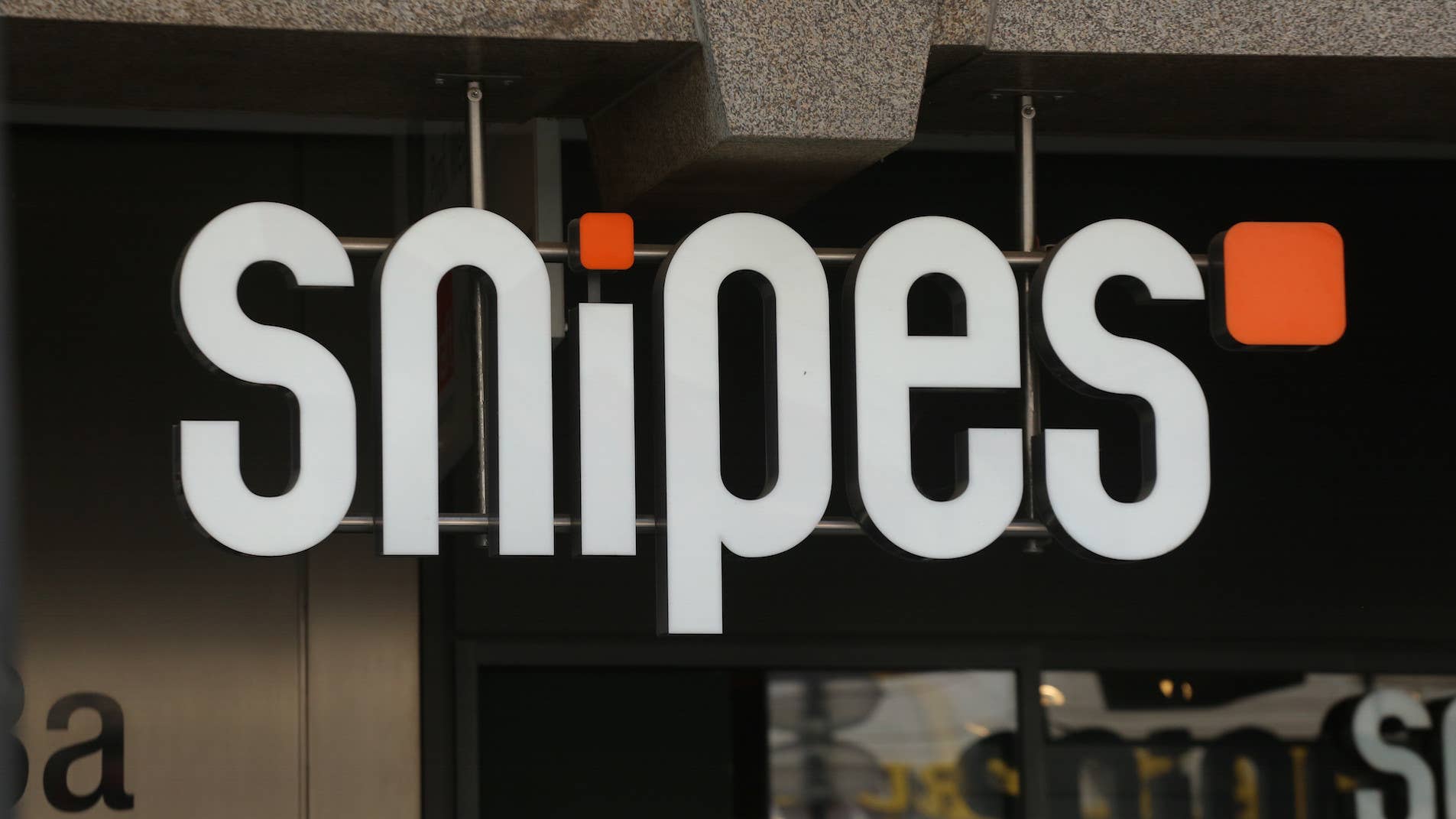 The logo of the German footwear shop Snipes