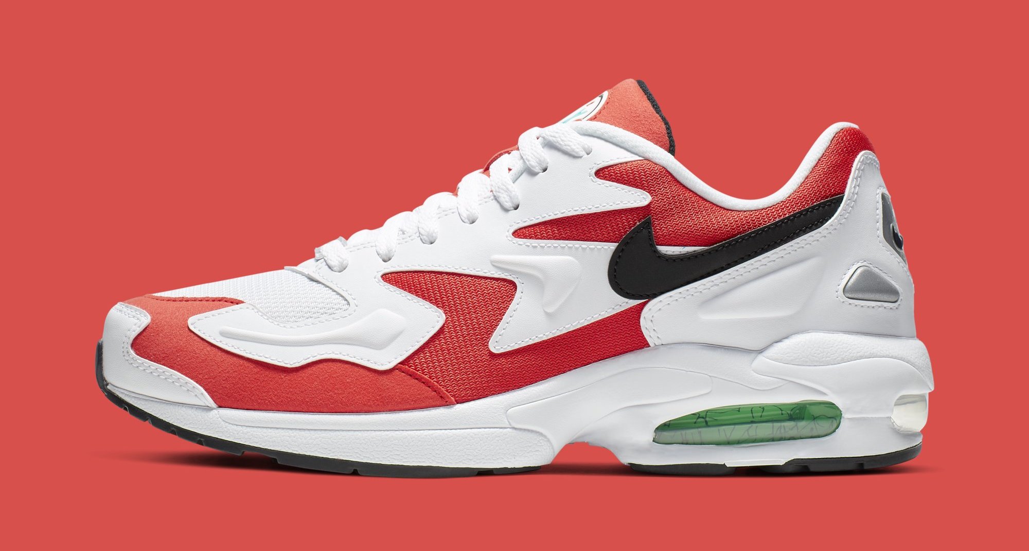 Nike Air Max2 Light &#x27;White/Black Habanero Red Cool Grey&#x27; AO1741 101 (Lateral)