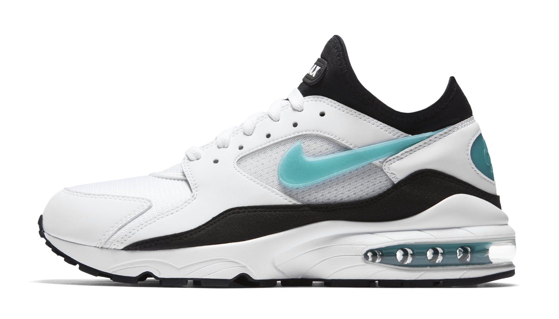 Nike Air Max 93 &#x27;Dusty Cactus&#x27; White/Sport Turquoise Black 306551 107 (Lateral)
