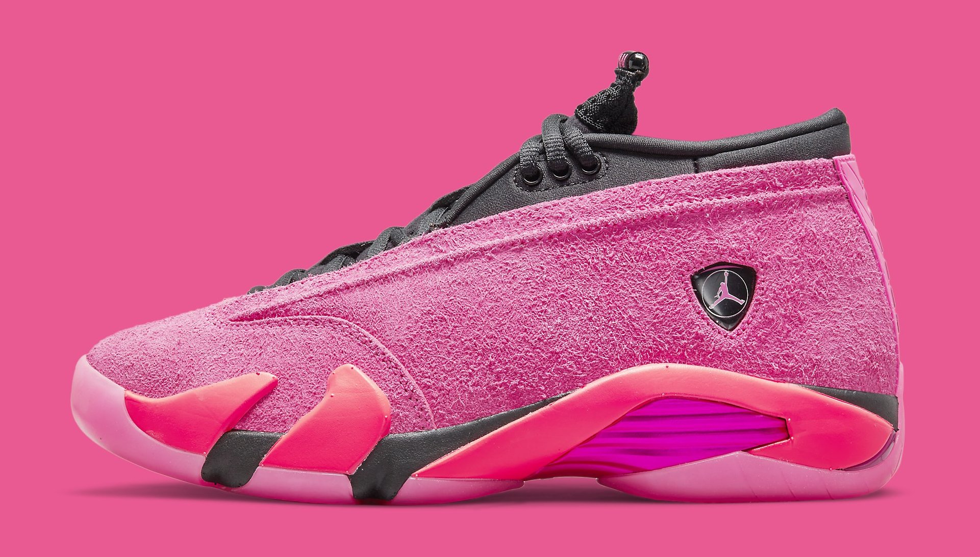 Air Jordan 14 Women&#x27;s &#x27;Shocking Pink&#x27; DH4121 600 Lateral