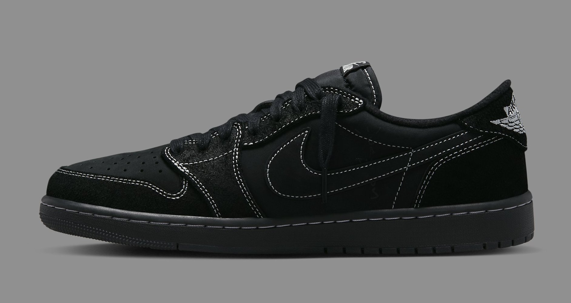 Travis Scott x Air Jordan 1 Low &#x27;Black/Phantom&#x27; DM7866 001 Lateral