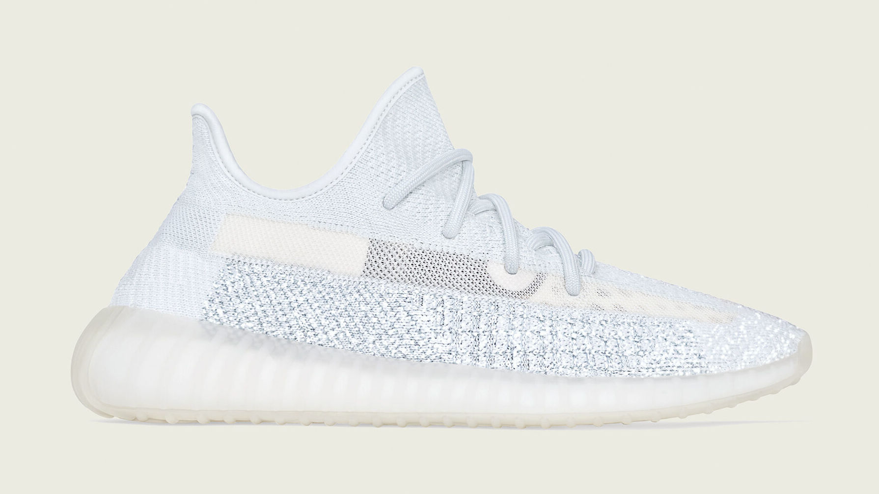 adidas yeezy boost 350 v2 cloud white reflective fw5317 lateral