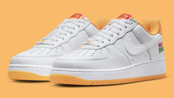 Nike Air Force 1 Low West Indies White Yellow Release Date DX1156-101 Pair