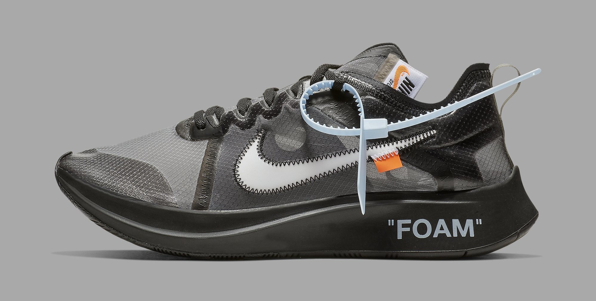 off white nike zoom fly black white cone aj4588 001 lateral