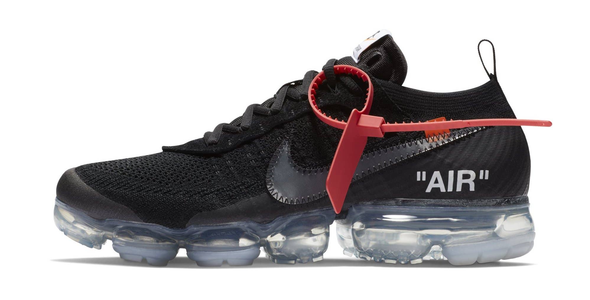 Off White x Nike Air VaporMax 'Black' AA3831 002 (Lateral)