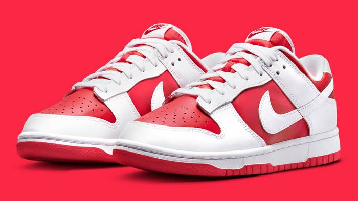 Nike Dunk Low Championship Red DD1391-600 Release Date Pair