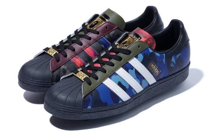Bape x Adidas Originals Superstar &#x27;Color Camo&#x27; Pair