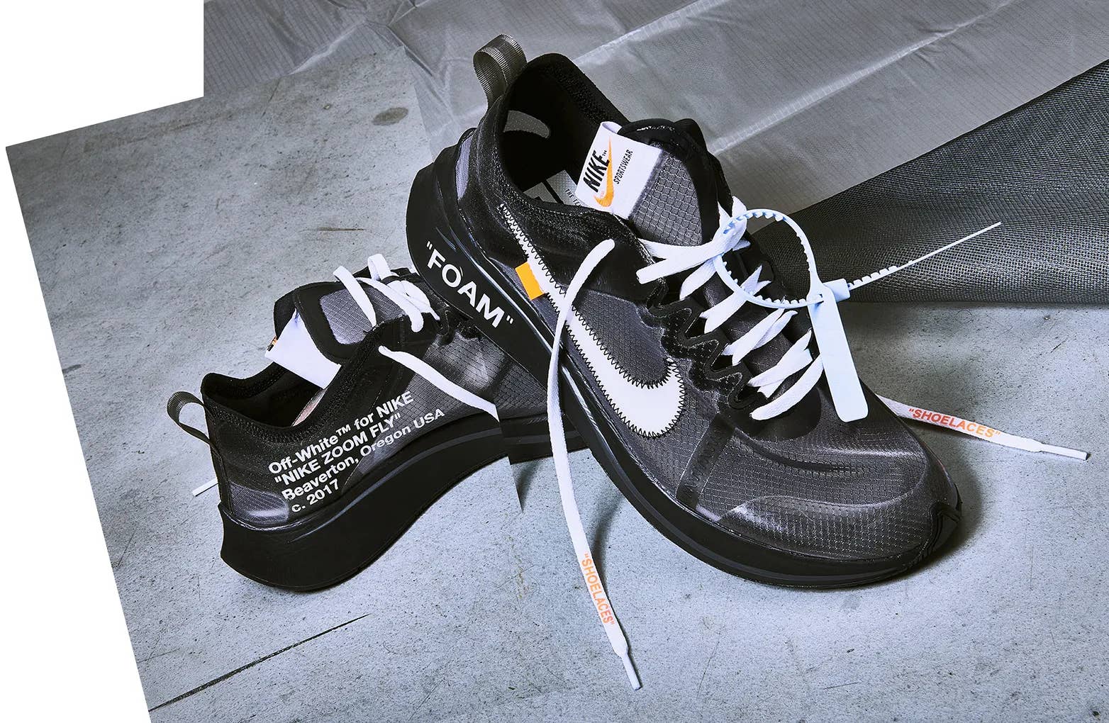 Release Date: OFF-WHITE x Nike Zoom Fly SP Black •