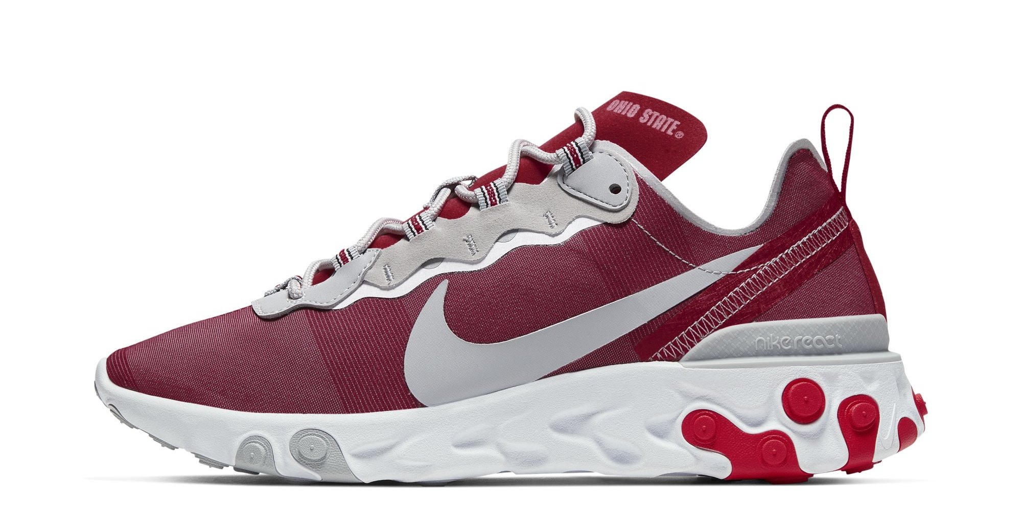 Nike React Element 55 &#x27;Ohio State&#x27; CK4798 600