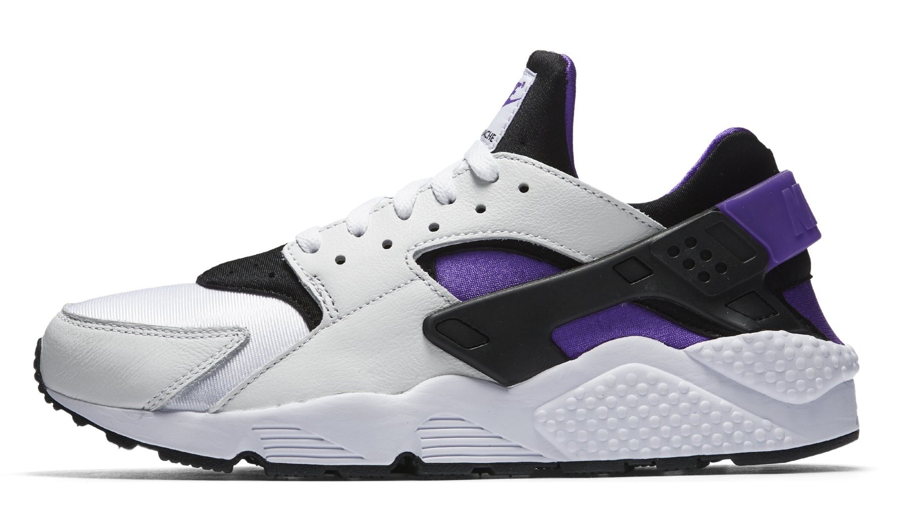 Nike Air Huarache &#x27;91 Black/Purple Punch Black White AH8049 001 (Lateral)