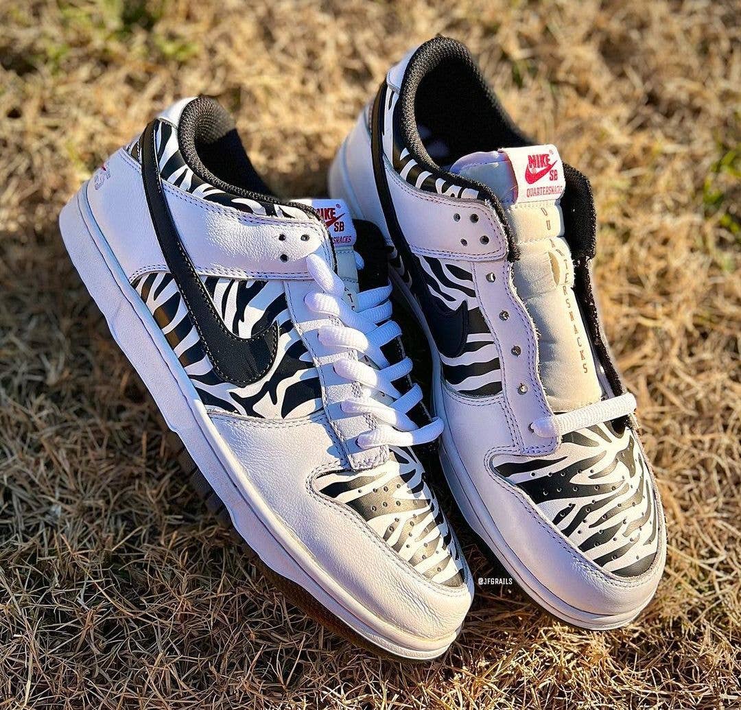Quartersnacks x Nike SB Dunk Low 'Reverse Zebra'