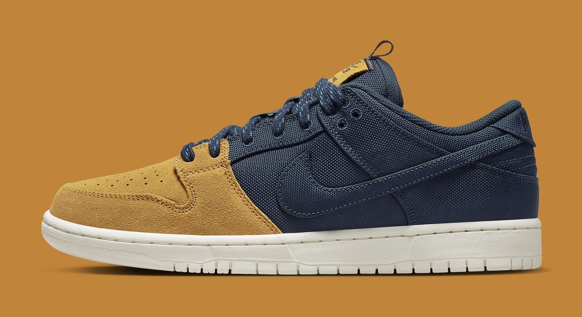 Nike SB Dunk Low &#x27;Desert Ochre and Midnight Navy&#x27; DX6775 400 Lateral