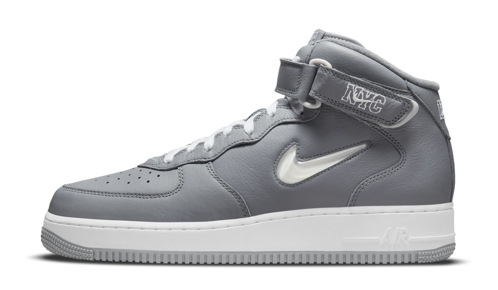 Nike Air Force 1 Mid Jewel &#x27;NYC Cool Grey&#x27;