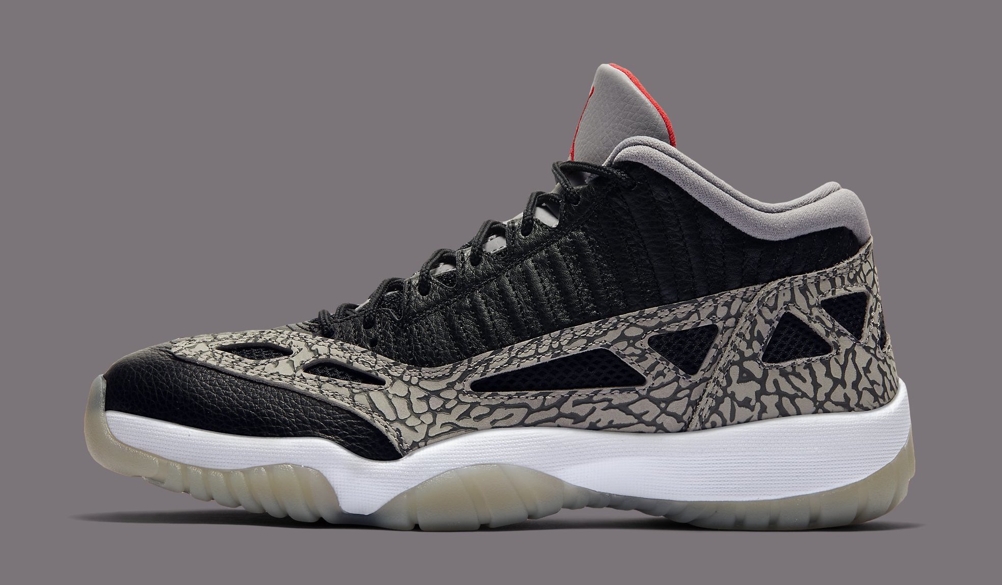 Air Jordan 11 Retro Low IE &#x27;Black Cement&#x27; 919712 006 Lateral