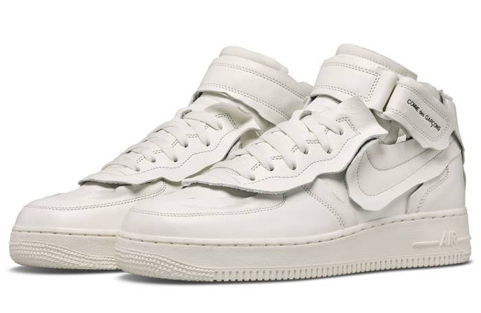 Comme Des Garcons x Nike Air Force 1 Mid &#x27;White&#x27; F/W 20 Pair