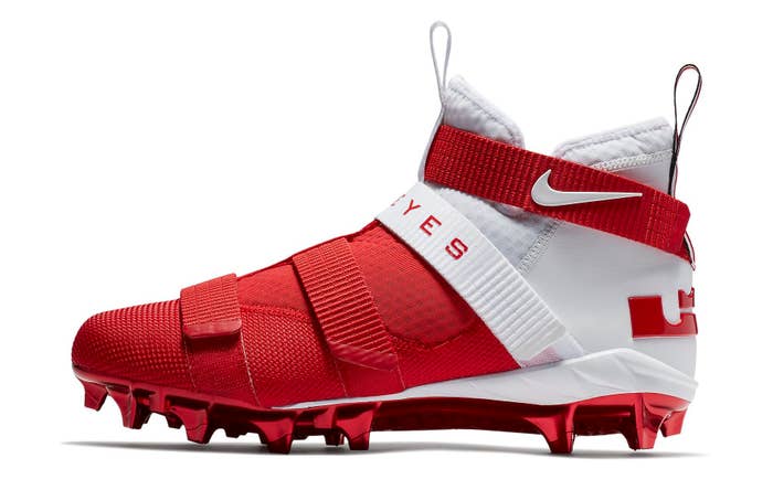 Nike LeBron Soldier 11 College Cleats Ohio State Release Date Profile AO9146 161